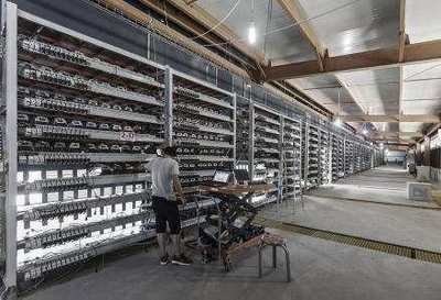 A detailed view of a mining farm in Australia