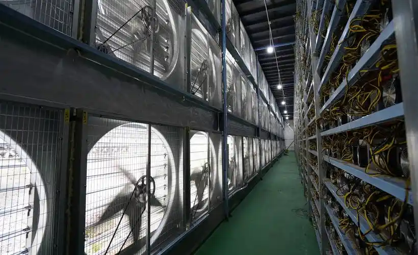 Modern mining farm with advanced equipment